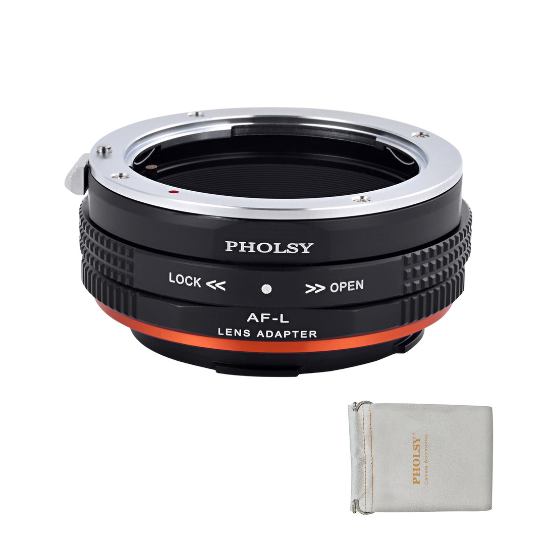 PHOLSY Objektivadapter mit Blendenring Kompatibel mit Sony A und Minolta AF Mount Objektiv auf L Mou