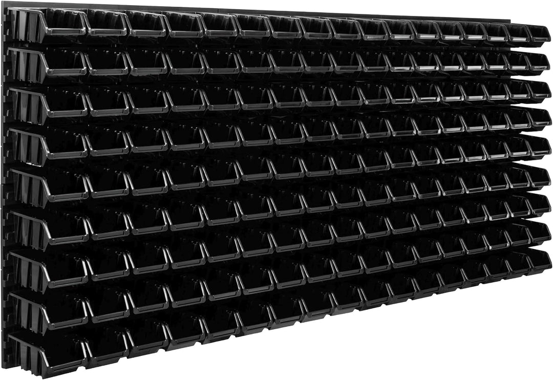 SimpleThing Lagersystem Werkstattregal | 172 x 78 cm | 153 stck. Box | Wandregal mit Stapelboxen - W