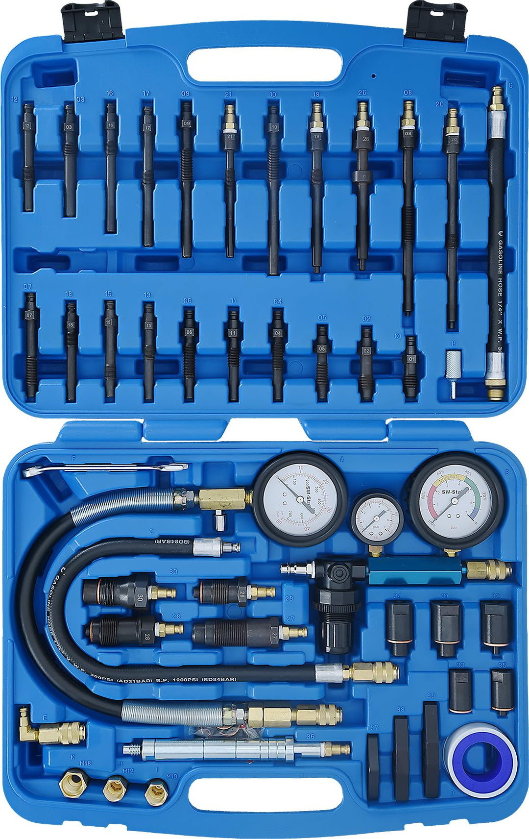 SW-Stahl 26119L Kompressionstester/Druckverlusttester/Messuhr Kompression/Verdichtungsmesser/für Ben
