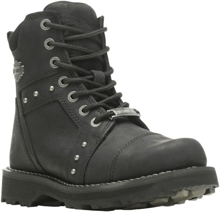 HARLEY-DAVIDSON FOOTWEAR Damen Oakleigh Motorradstiefel 35.5 EU Schwarz, 35.5 EU Schwarz