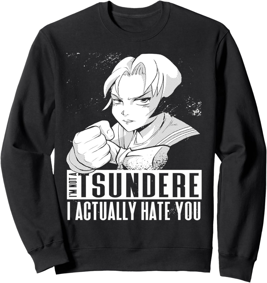 Anime Aesthetic Figur I'm Not A Tsundere I Hate You Sweatshirt