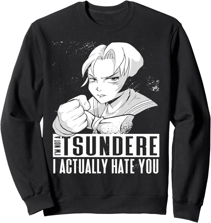 Anime Aesthetic Figur I'm Not A Tsundere I Hate You Sweatshirt