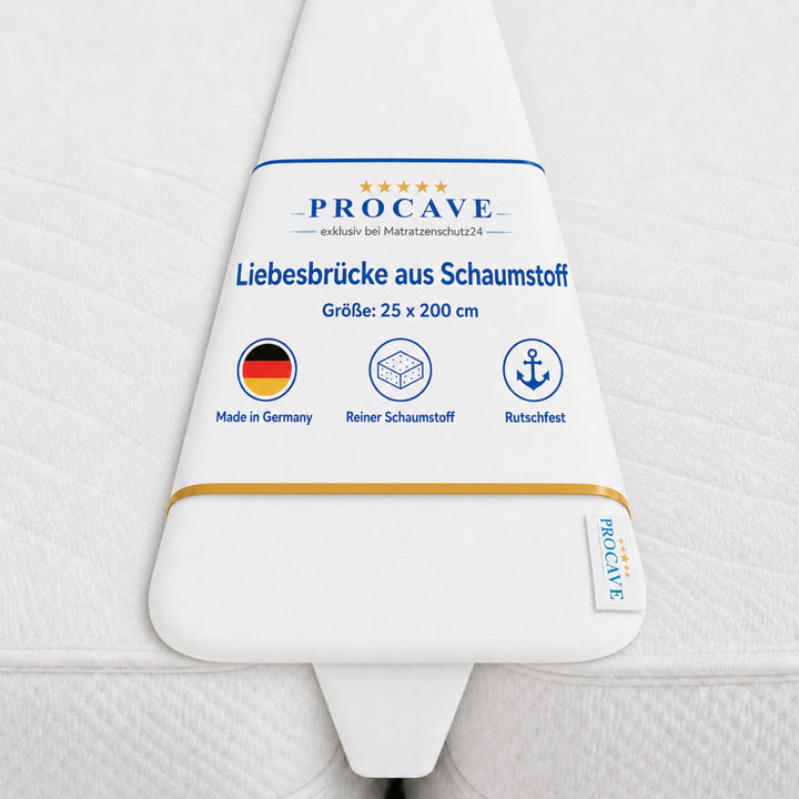 PROCAVE Besucherritzenfüller als Doppelbettbrücke aus Schaumstoff 25 x 200 cm, ein Matratzen Ritzenf