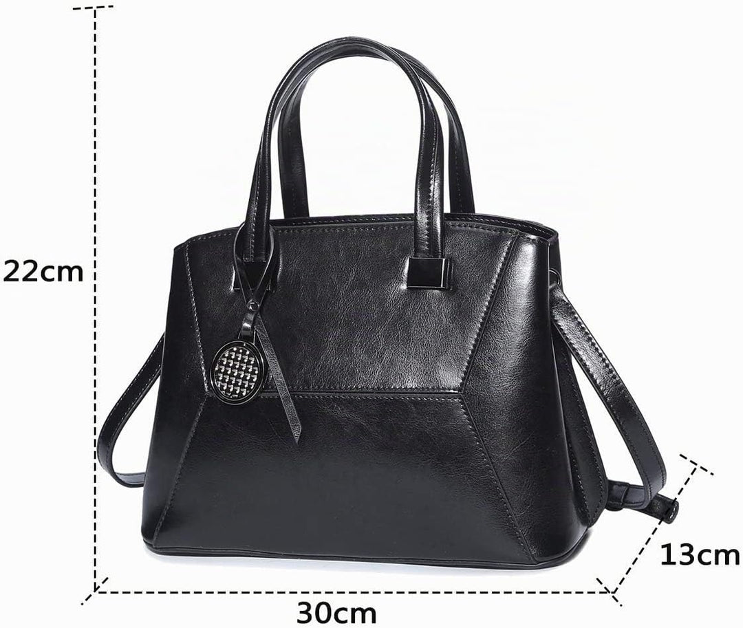 Coolives Damen Tasche Kleine Handtasche Henkeltasche Umhängetasche Schultertasche aus Leder EINWEG S
