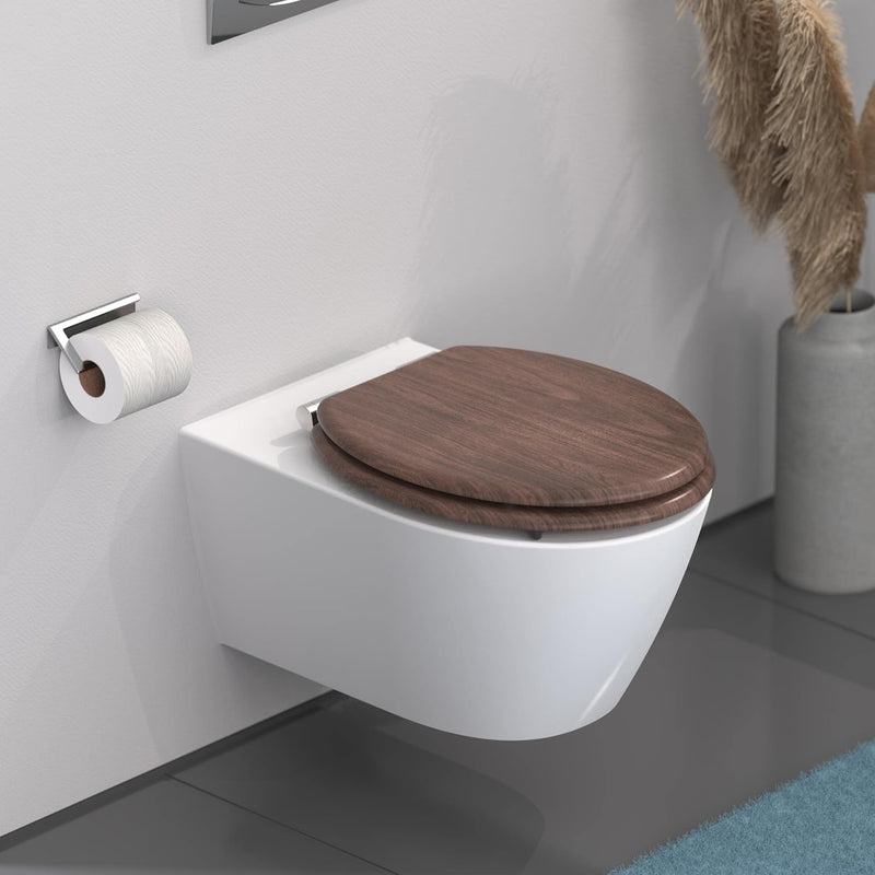 SCHÜTTE WC-Sitz MDF (Dark Wood) Dark Wood MDF, Dark Wood MDF