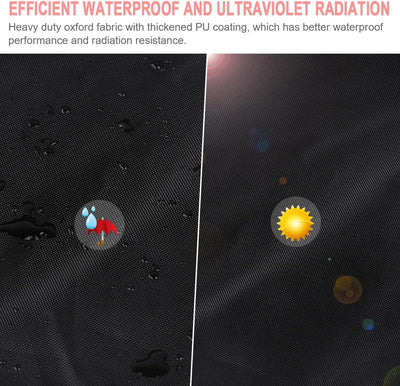 SanGlory Abdeckung Gartenmöbel Wasserdicht Oxford Gewebe UV-Beständiges Gartentische Abdeckhaube Win