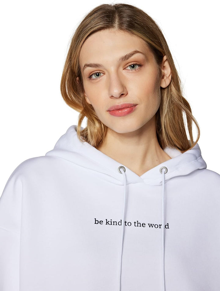 Mavi Damen Be Kind to The World Printed Sweatshirt XL Weiss, XL Wei&#xDF;