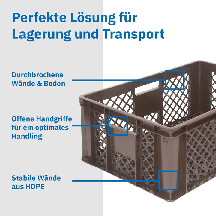 DIE BOX FABRIK Eurobox 60x40 cm in verschiedenen Höhen &amp; Farben | Bäckerkiste, Gemüsekiste &amp; Obstkis