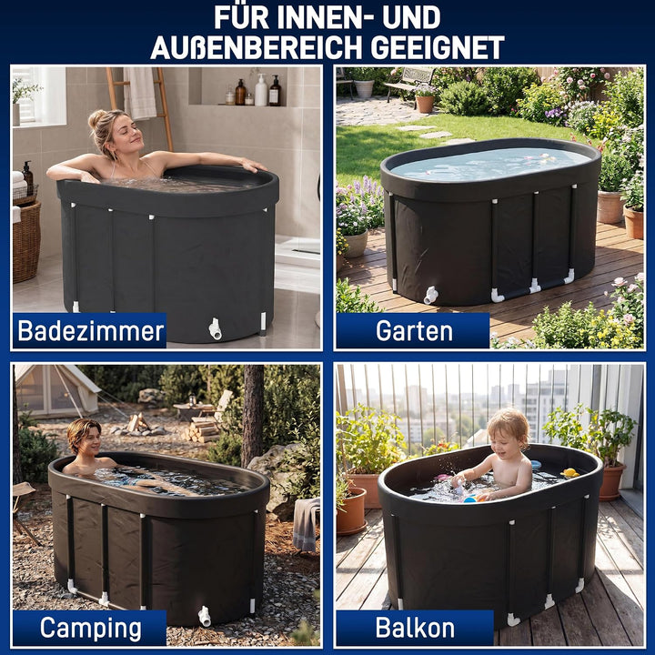 YRHome Eisbad Tonne Aufblasbare Eistonne 115 * 68CM Indoor Outdoor Kältetherapie für Sportler Wellne