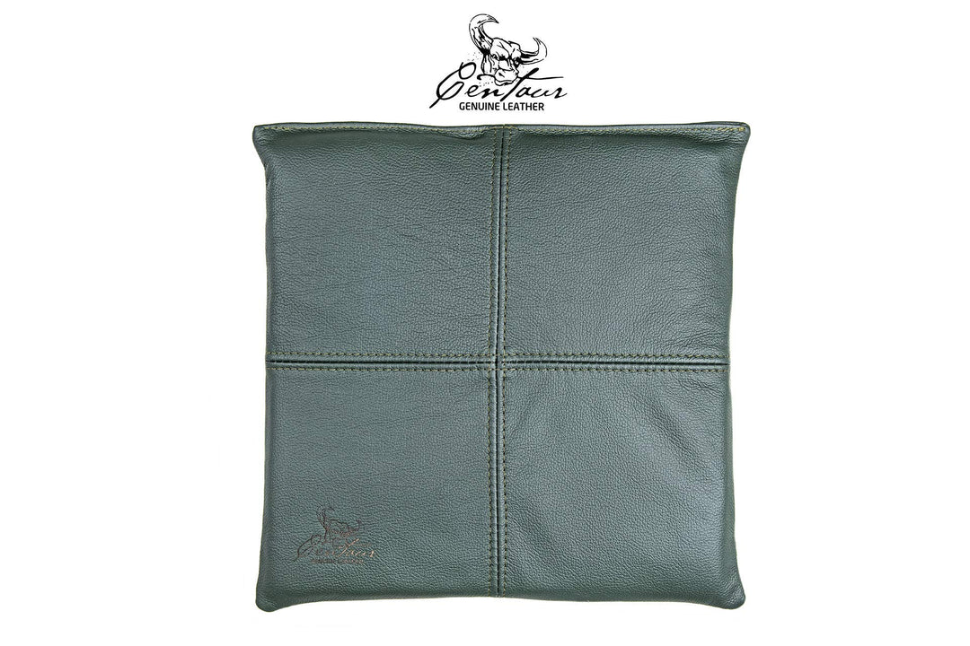 Centaur - Hochwertiges Leder Sitzkissen - Flaschengrün 40x40 cm - Ideal für Stuhl oder Sitzbank - Ab