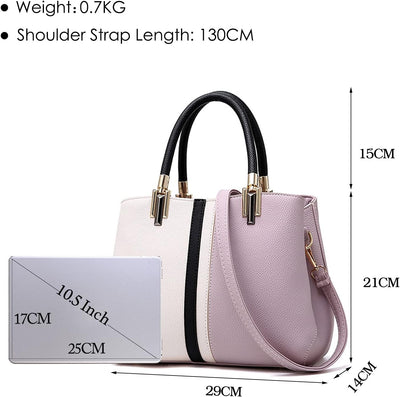 FANDARE Elegante Damen Umhängetaschen Schultertasche Frauen Handtasche PU Leder Wasserdicht für Büro