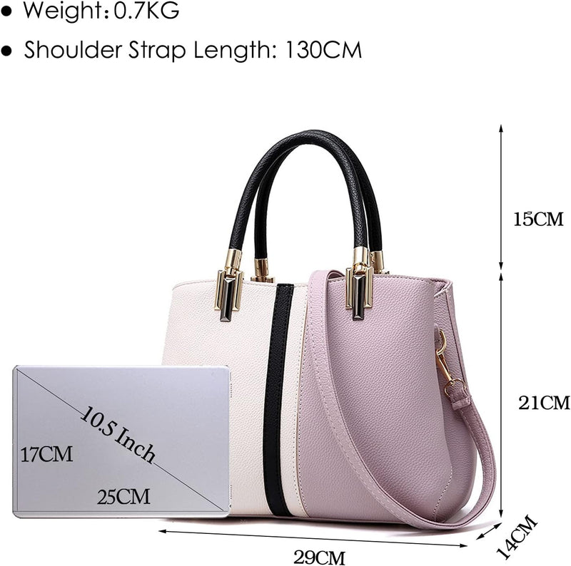 FANDARE Elegante Damen Umhängetaschen Schultertasche Frauen Handtasche PU Leder Wasserdicht für Büro