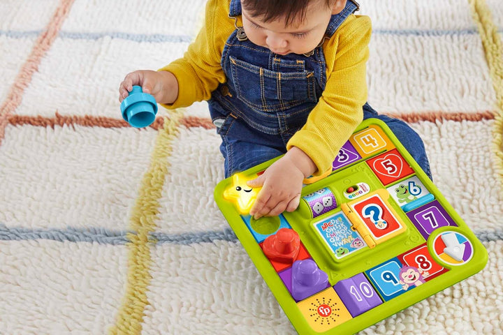 Fisher-Price Lernspass Motorik-Spielbrett - Brettpiel mit Smart-Stages-Lerninhalten, 40+ Liedern, Sä
