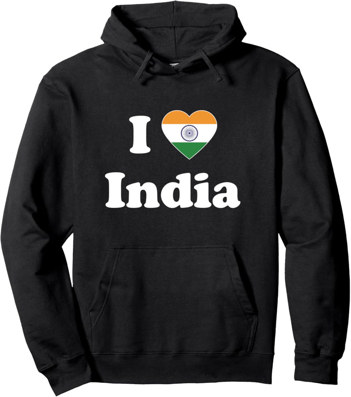 I Heart India Indian I Love India Pullover Hoodie