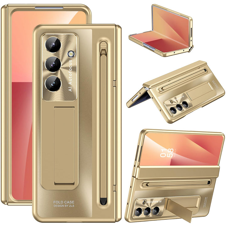 Miimall Kompatibel mit Samsung Galaxy Z Fold 7 Hülle mit S-Pen & Stifthalter, [Eingebauter Displaysc