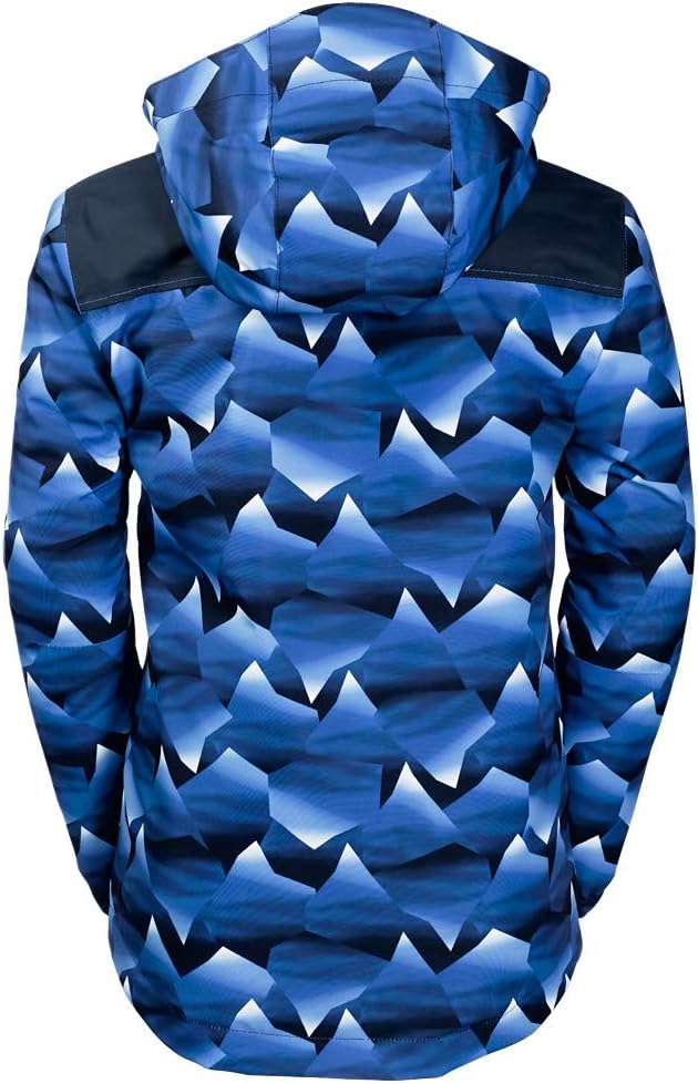 JACK WOLFSKIN Kinder Jacke B KAJAK FALLS PRINTED JKT, night blue all over, 104, 1606841-7523104