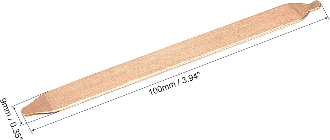 sourcing map Flaches Kupfer Heatpipe zum Kühlen von Laptop CPU GPU Kühlkörper 100 mm x 9 mm x 1 mm