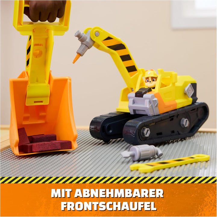Rubble & Crew – Rubbles extragrosser 2-in-1 Premium-Bagger und Planierraupe mit Werkzeug, 35 cm, ink