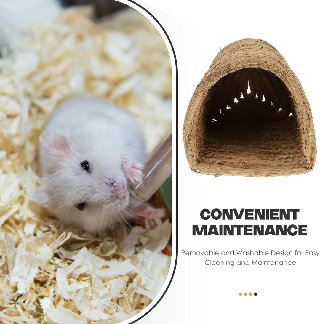 HEMOTON Geflochtenes Hamsternest Hühnerschlafnest Nest Für Kleintiere Strohgeflochtenes Bett Schlafh