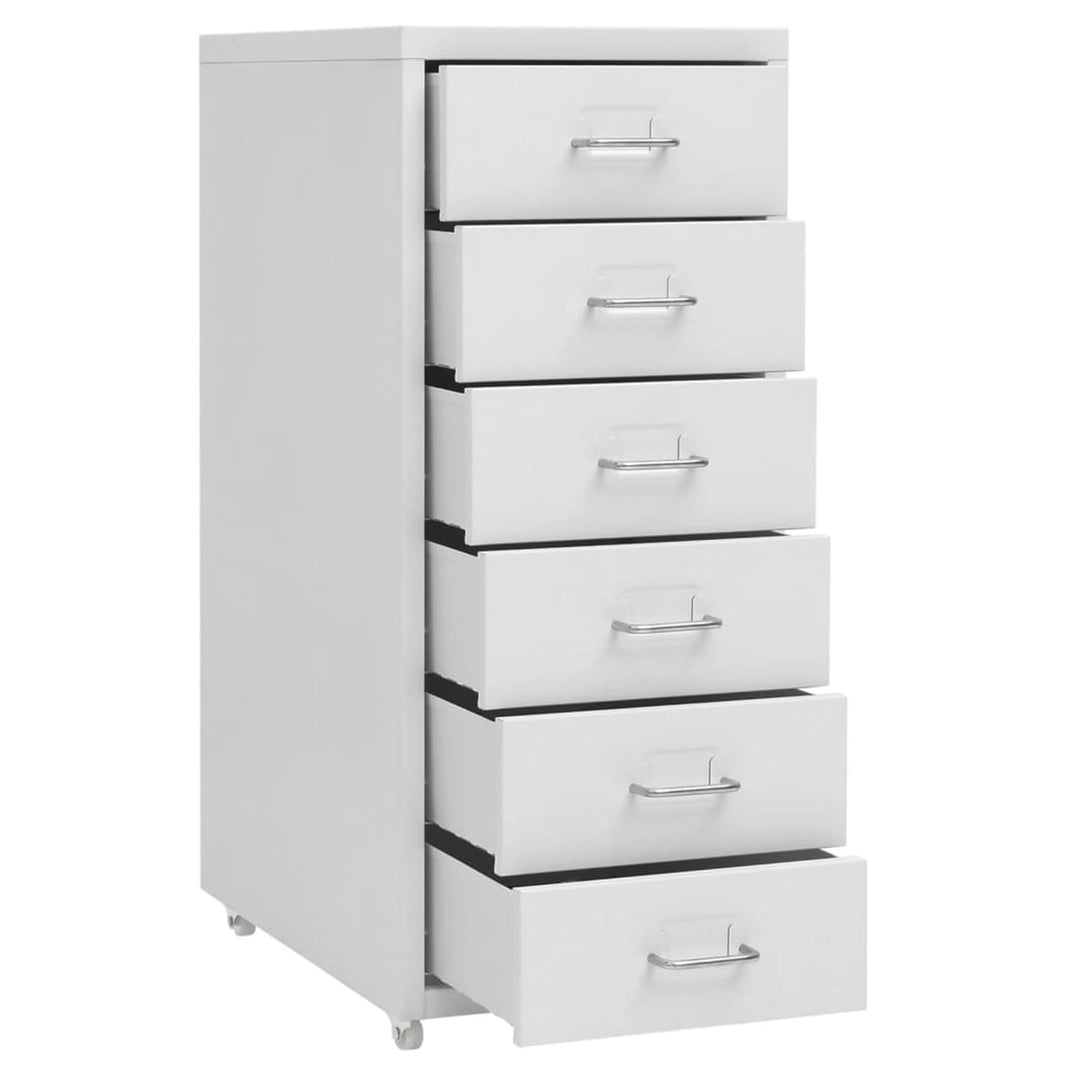 Tidyard Aktenschrank mit Rollen Rollcontainer Bürocontainer Schubladenschrank Büroschrank Metallschr