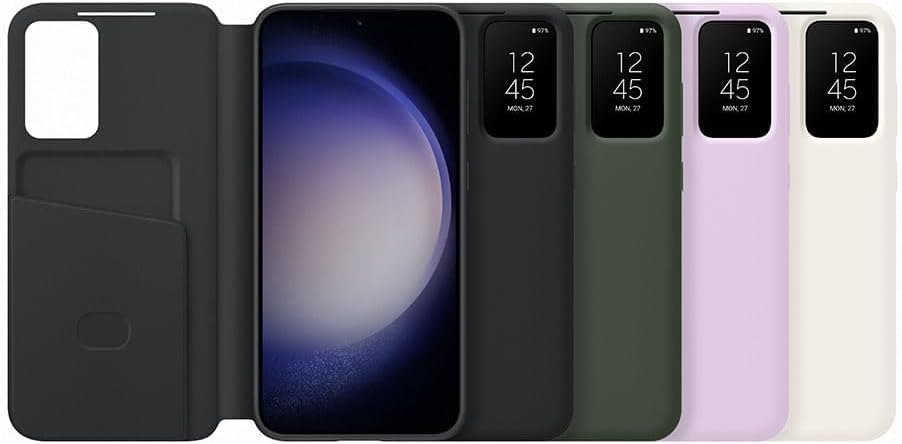 Samsung Smart View Wallet Smartphone Case EF-ZS916 für Galaxy S23+, Handy-Hülle, Kartenfach, Sichtfe