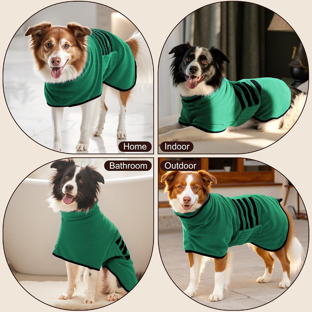 HezzLuv Bademantel für Hunde, Hundebademantel Aus Mikrofaser Für Mittlere Und Grosse Hunde, Saugstar