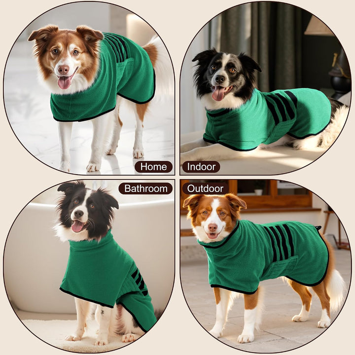 HezzLuv Bademantel für Hunde, Hundebademantel Aus Mikrofaser Für Mittlere Und Grosse Hunde, Saugstar