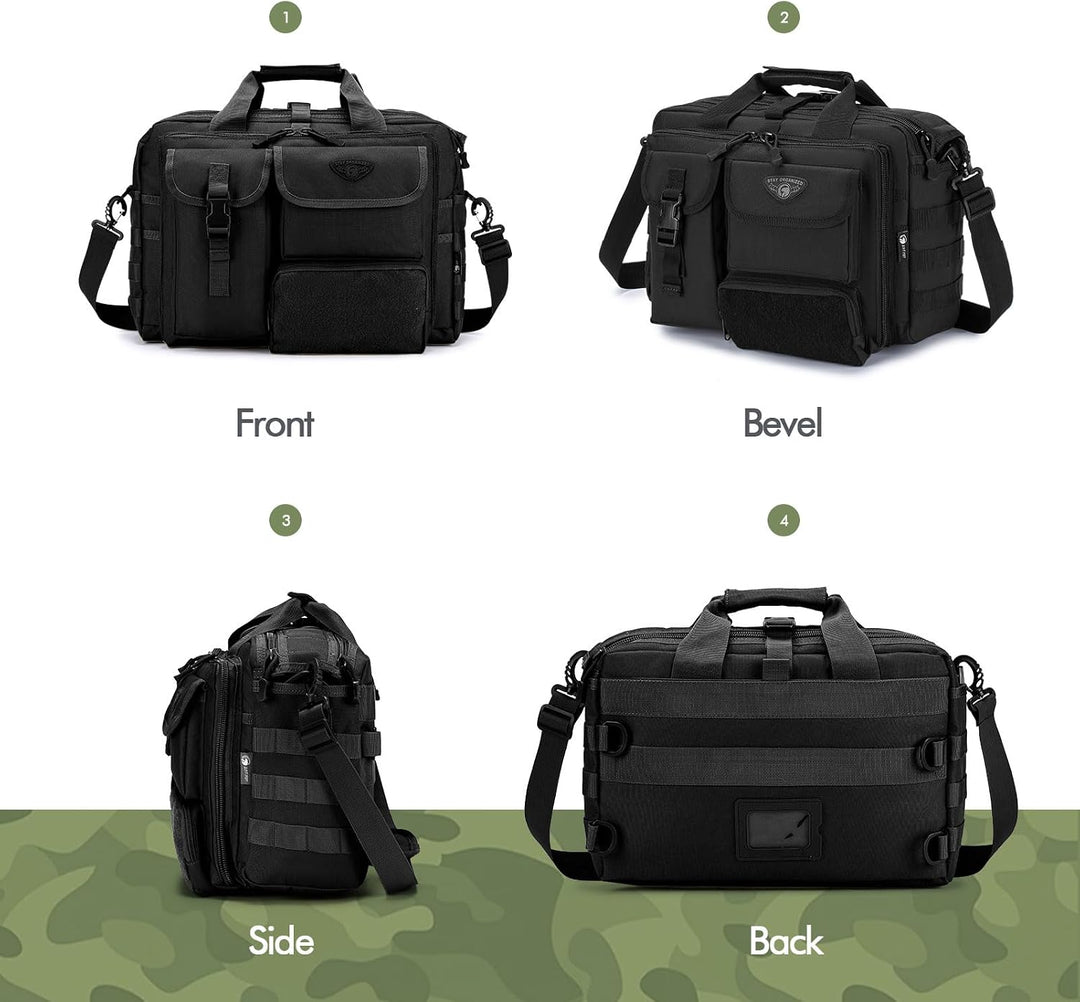 BAGZY Multifunktional Taktische Tasche Arbeitstasche Herren Militär Umhängetasche 15,6 Zoll Laptopta