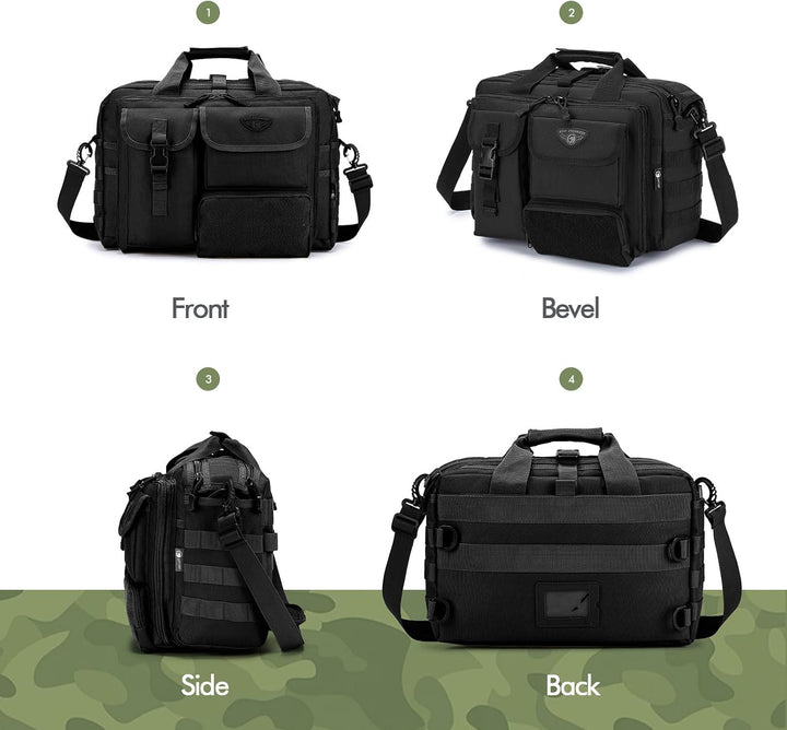 BAGZY Multifunktional Taktische Tasche Arbeitstasche Herren Militär Umhängetasche 15,6 Zoll Laptopta