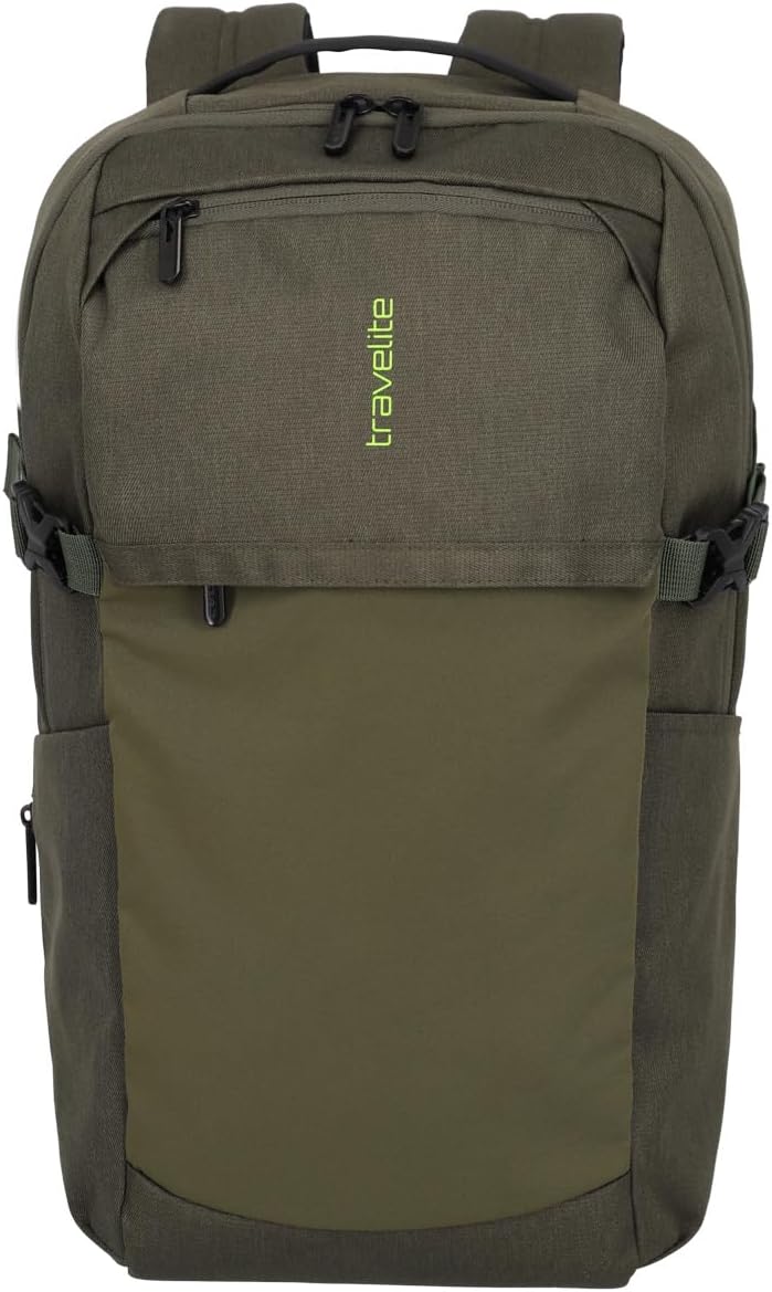 Travelite Handgepäck Rucksack, Laptop Rucksack 15,6 Zoll, PATHWAY Allround, Tagesrucksack aus recyce