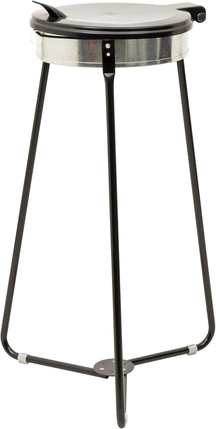 STIER Müllsackhalter, Müllsackständer, 120 Liter, aus stabilem, verzinktem Stahl, mit praktischem Sp