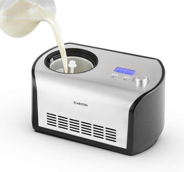 Klarstein Snowberry & Choc - Eismaschine, Speiseeismaschine, Eisbereiter, 135 Watt, 1,2 Liter Fassun