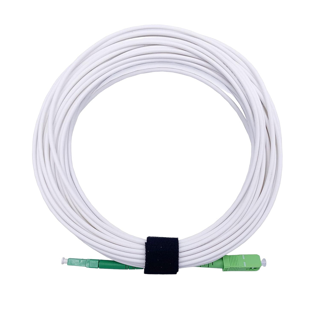 Elfcam® - 50m LWL Glasfaser-Kabel Simplex LC/APC zu SC/APC Stecker, 9/125μm OS2 Patchkabel LSZH, FTT