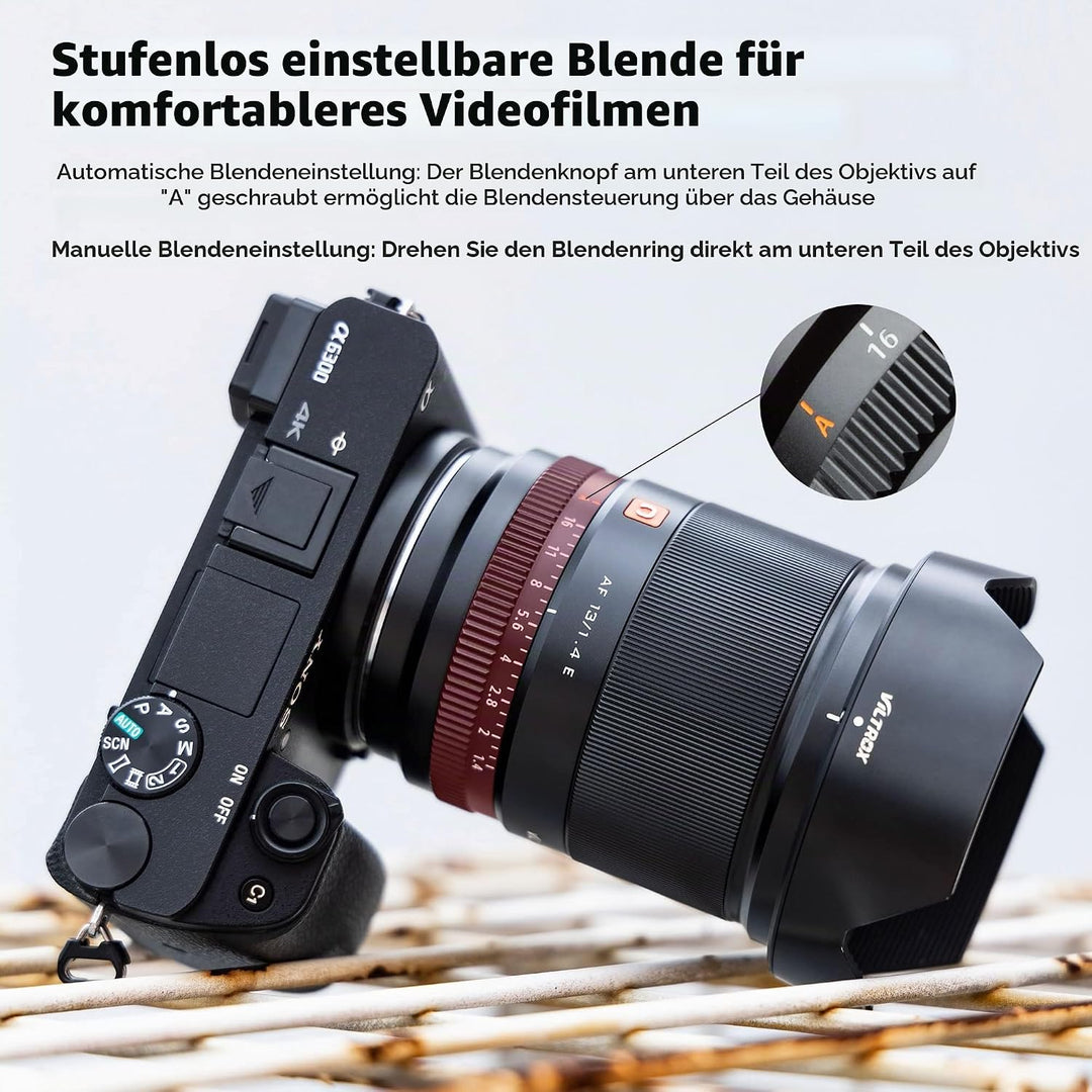 VILTROX 13mm f/1.4 F1.4 E Mount Objektiv, Ultraweitwinkel APS-C AF Prime Objektiv für Sony E-Mount s