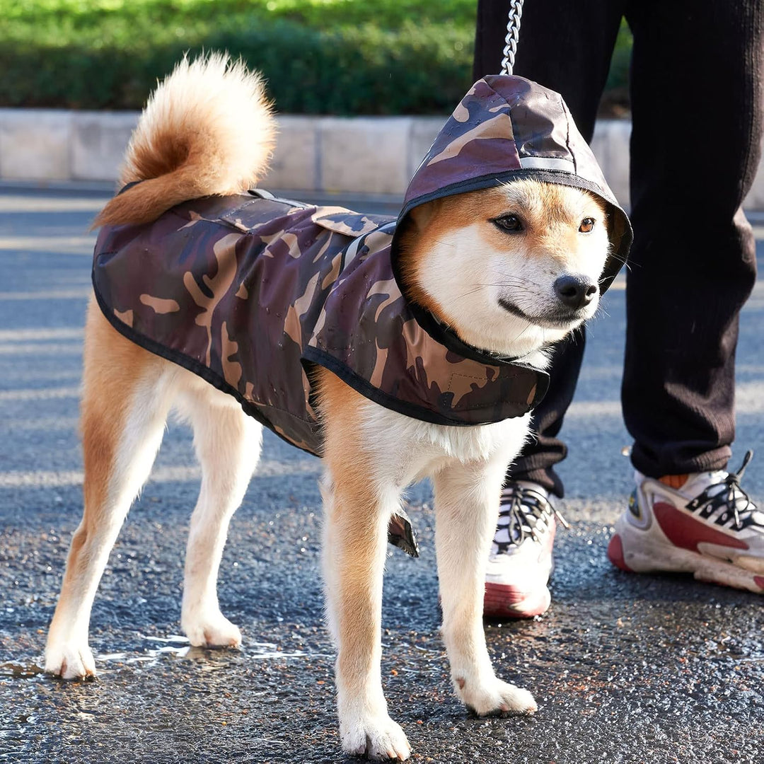 KoKoBin Waterproof Dog Reflective Jacket mit Kapuze Halsloch Super leichte und atmungsaktive wasserd