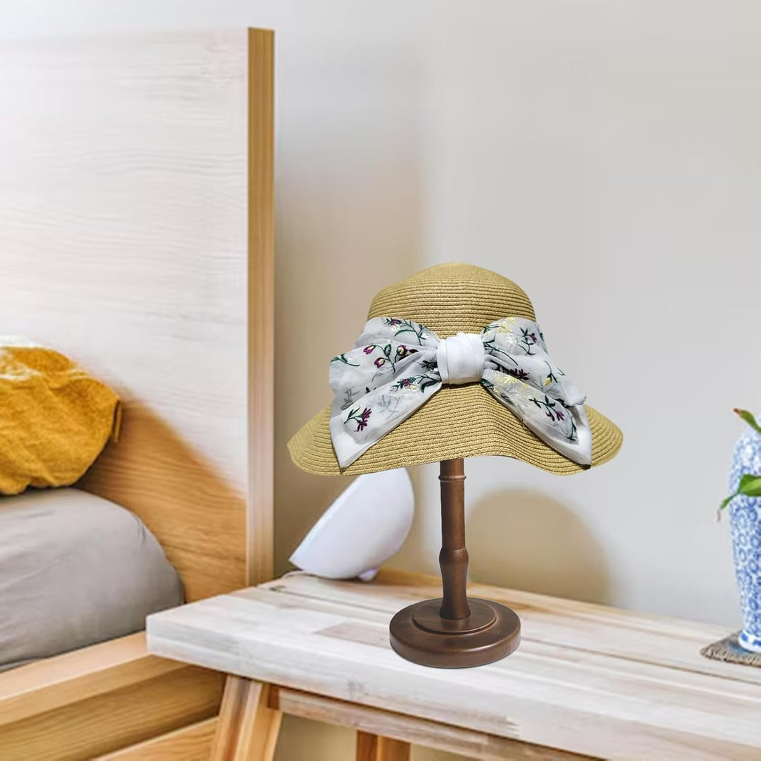 Hutständer im Vintage-Stil, rustikaler Hutständer aus Holz, kuppelförmig, braun, Cowboyhutständer, P