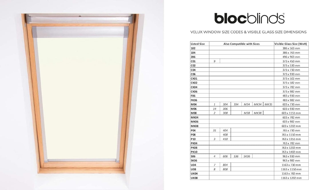 Bloc Skylight Rollo Für Velux Dachfenster Blockout, weiss, M06 M06 Für Velux Dachfenster White, M06