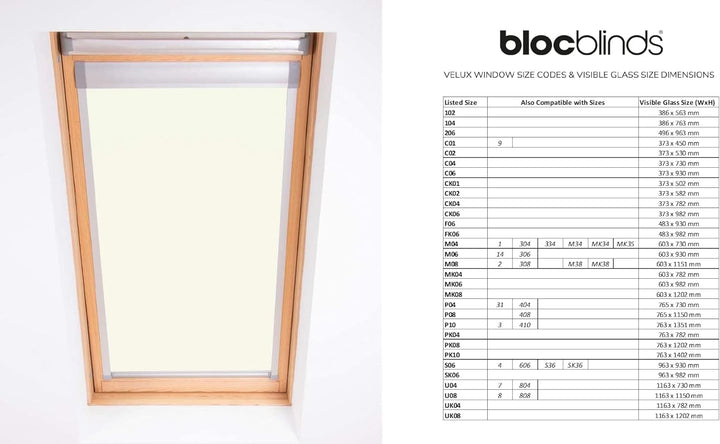 Bloc Skylight Rollo Für Velux Dachfenster Blockout, weiss, M06 M06 Für Velux Dachfenster White, M06