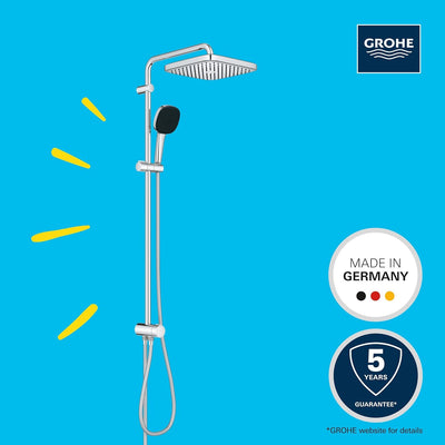 GROHE Vitalio 250 - Duschsystem mit Umstellung, wassersparend ~8l/min (für vorhandene Armaturen, 2 S