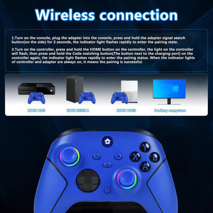 Lampelc Xbox One Controller, Xbox Wireless Controller für Xbox Series X&S/Xbox One/Elite/Windows 7/8