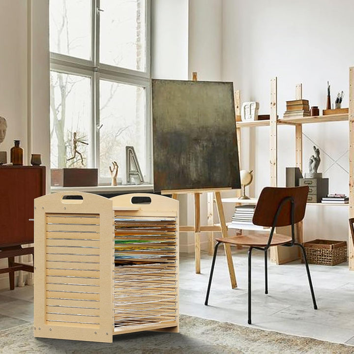 Kunst-Trockengestell mit 15 abnehmbare Fächer, Bilder Trockengestell für Klassenzimmer, Bildertrockn