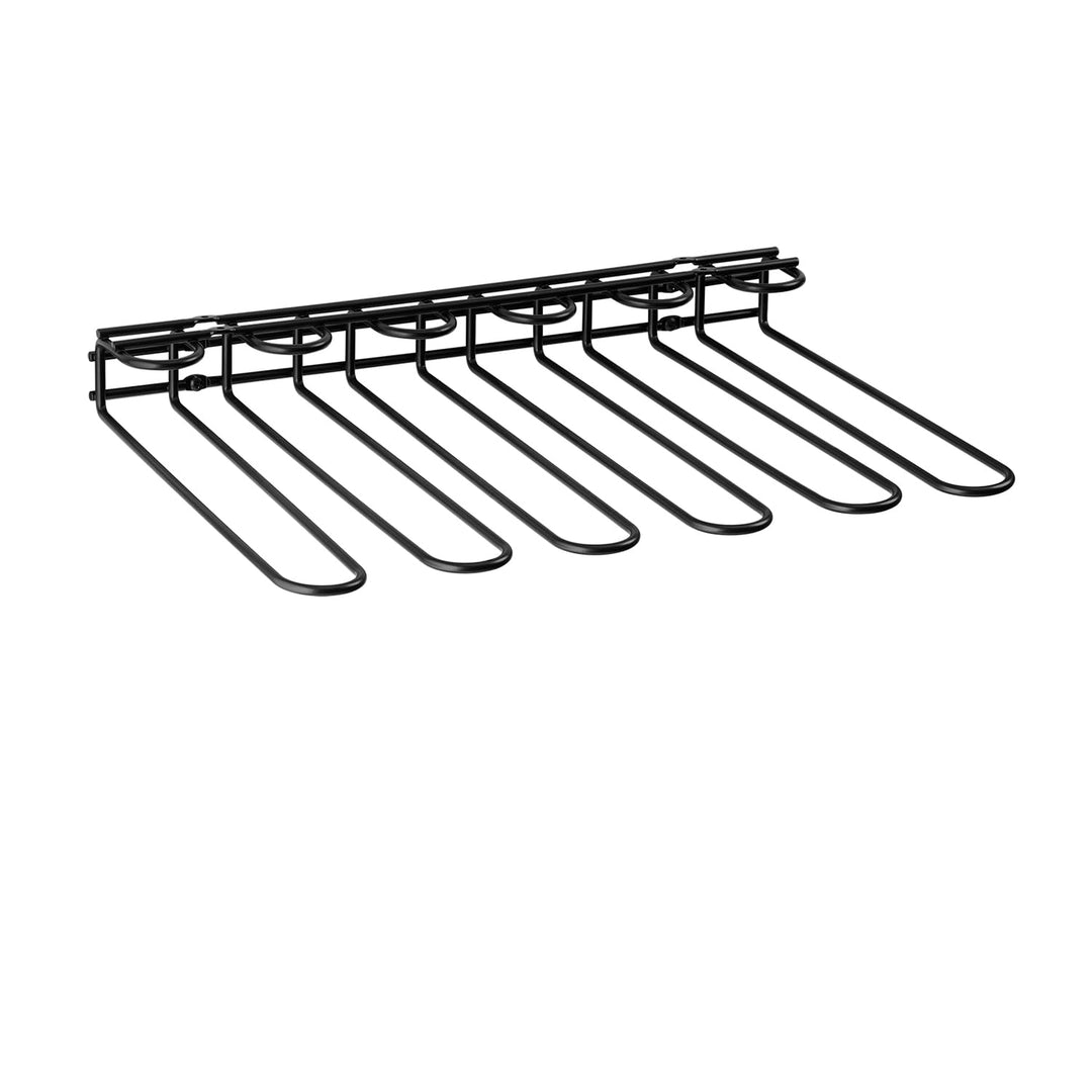 APS 93401 Gläserschiene/Glashalter aus Metall, schwarz, pulverbeschichtet 45 x 32 x 6 cm Schwarz, 45