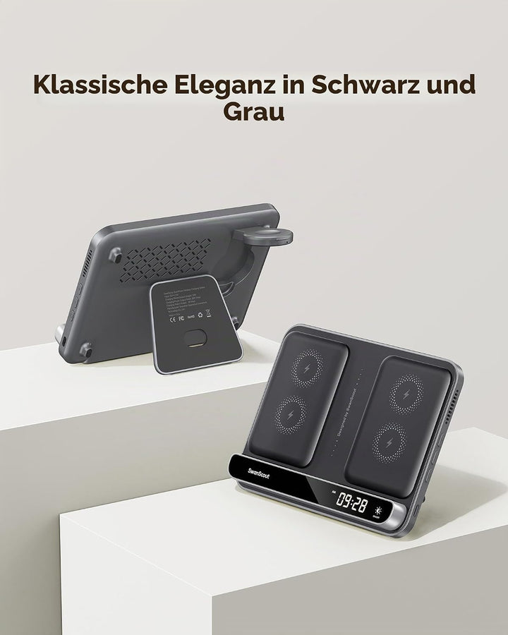 Dual Ladestation für iPhone 17/Air/16/15/14/13/12, Wireless Charger Induktive Ladestation für Apple