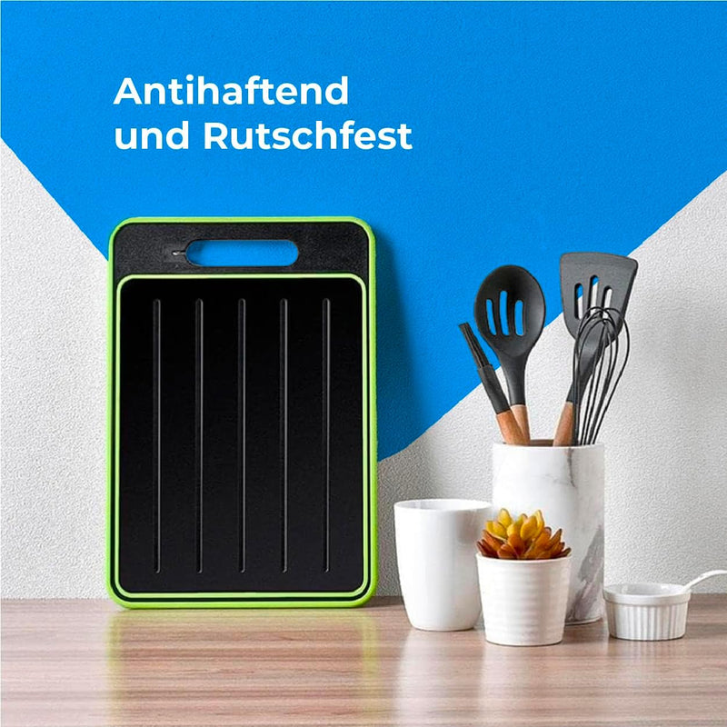 Auftauplatten für Lebensmittel + Schneidebrett (4 in 1) NK - Auftauen, Schneiden, Gewürzreibe und Sc