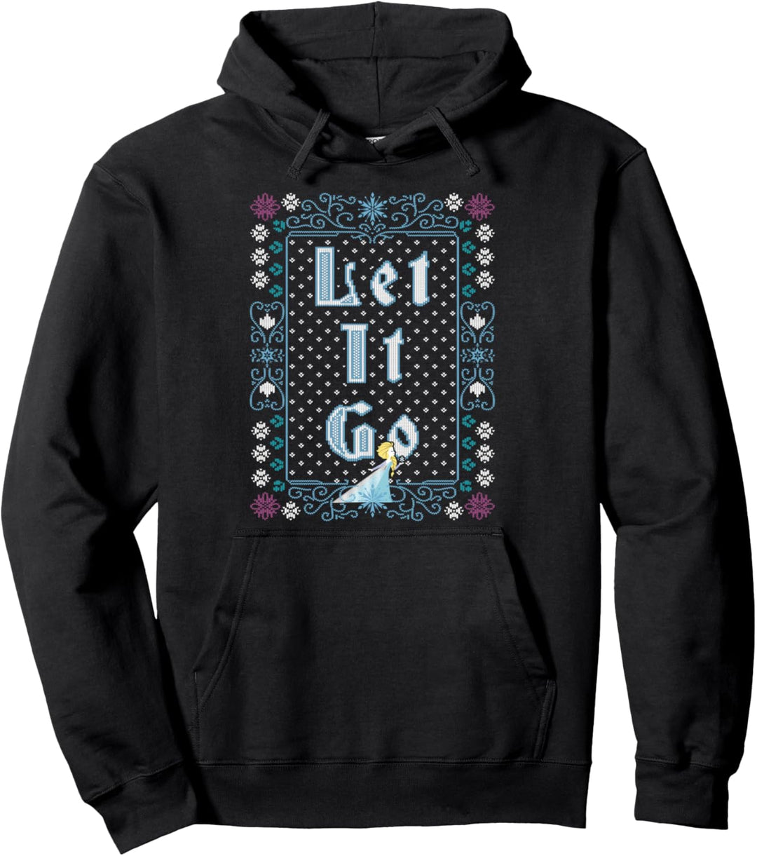 Disney Frozen Elsa Let It Go Ugly Sweater Pullover Hoodie