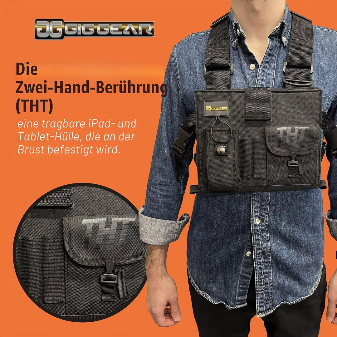 Gig Gear Tablet-Brustgeschirr für iPad und Samsung Tablets – robuste Tablet-Tragetasche mit Gurt und