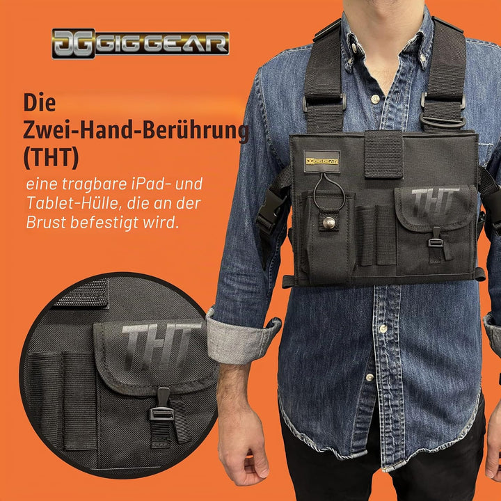 Gig Gear Tablet-Brustgeschirr für iPad und Samsung Tablets – robuste Tablet-Tragetasche mit Gurt und