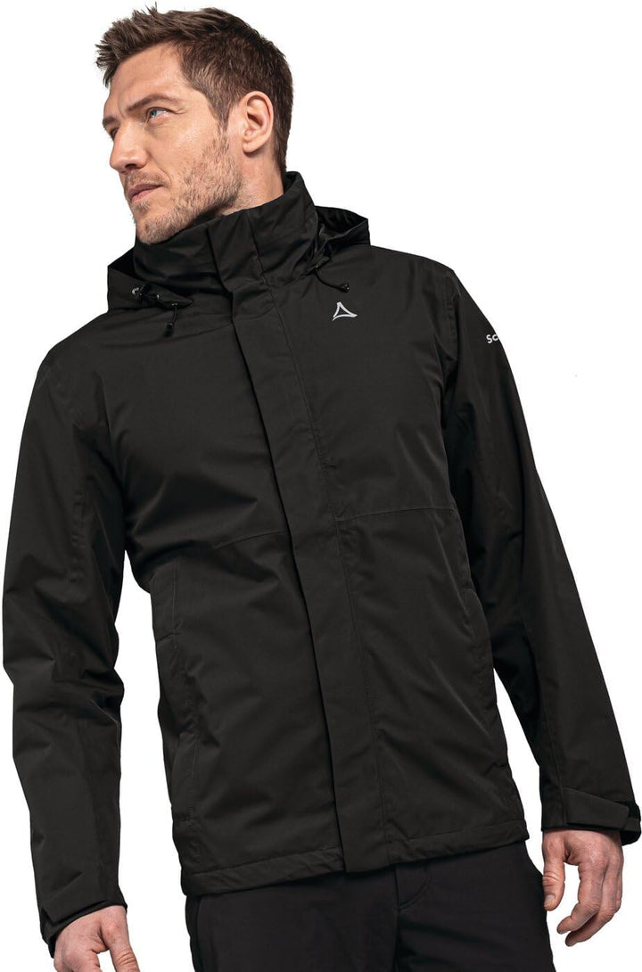 Schöffel Herren Gmund Jacke Regenjacke Hardshelljacke 46 Schwarz, 46 Schwarz