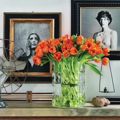 Kartell 1225B4 Vase Matelasse, 30 x 23 cm, glasklar Cristallo, Cristallo