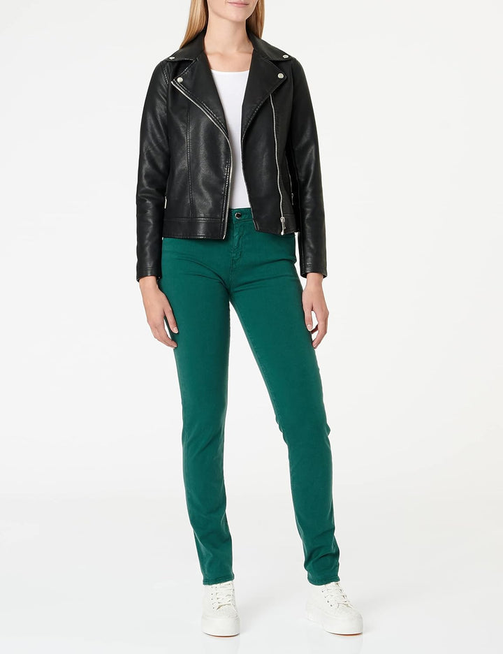 Love Moschino Damen Garment Dyed Twill with Black Shiny Logo Back Tag Casual Pants 26 Grün, 26 Grün